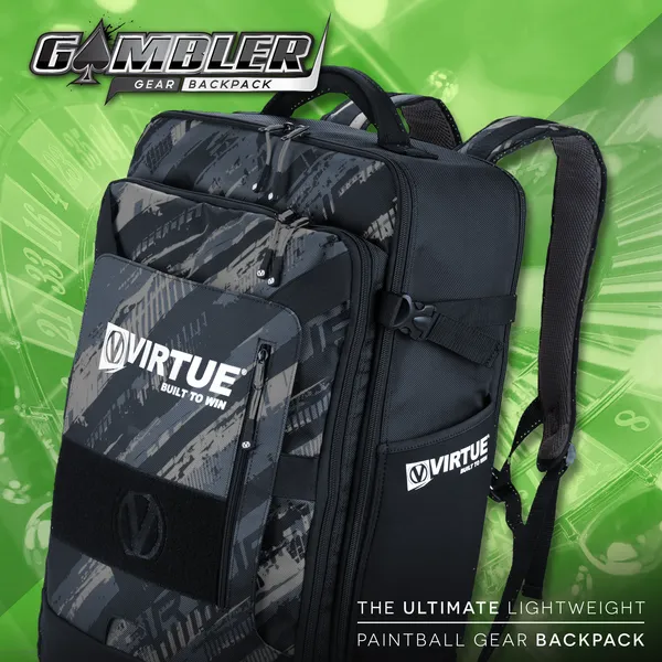 Virtue Gambler Backpack & Gear Bag - Graphic Black