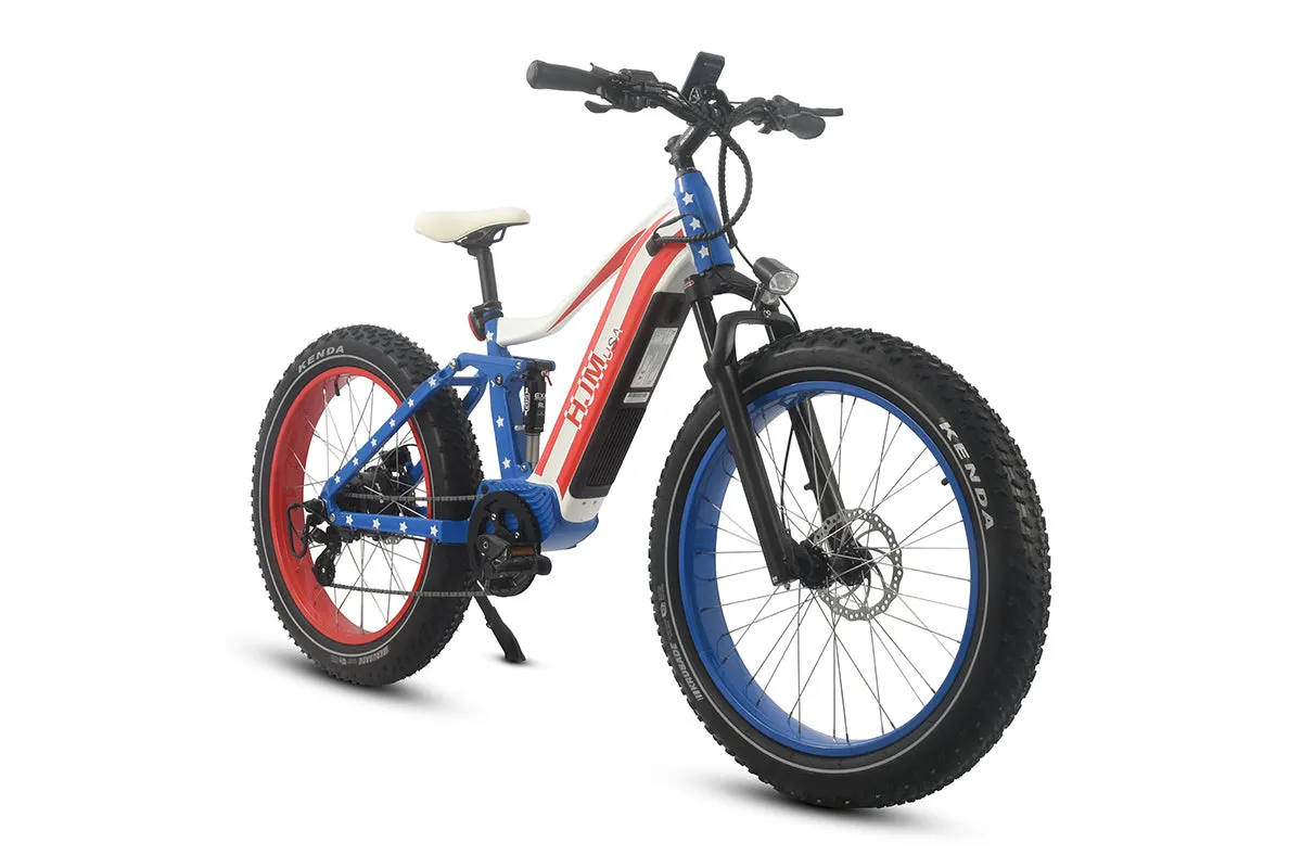 Warrior Full Suspension Fat Tire Ebike 1000W (Fully Assembled)