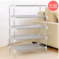 Wholesale stainless steel multi-function receive racks dormitory shoe Korea multilayer woven simple shoe rack