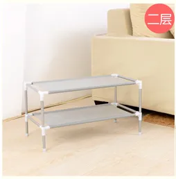 Wholesale stainless steel multi-function receive racks dormitory shoe Korea multilayer woven simple shoe rack