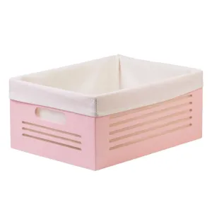 Wooden Pink Storage Bins - Large (Wholesale)