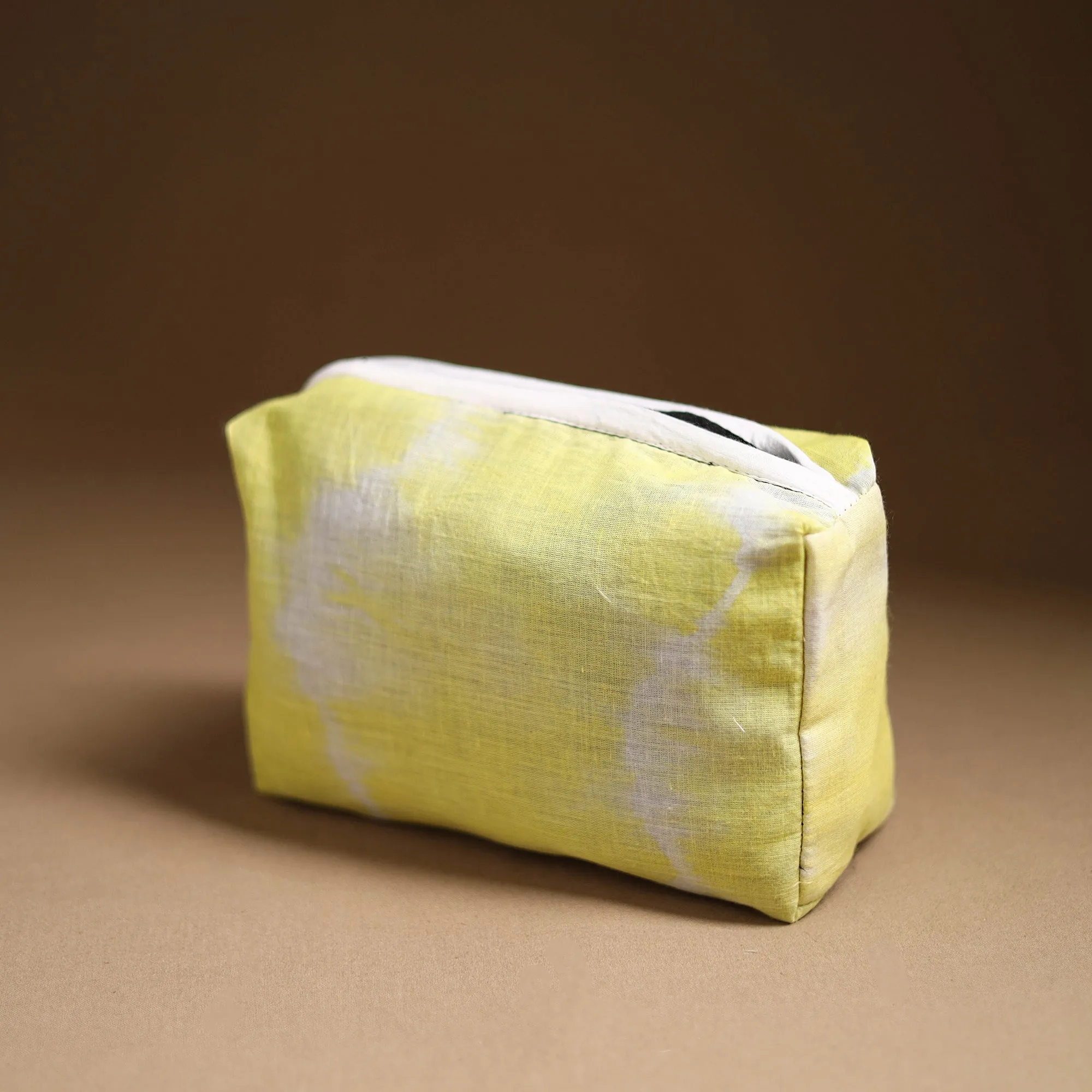 Yellow - Handmade Cotton Toiletry Pouch 09