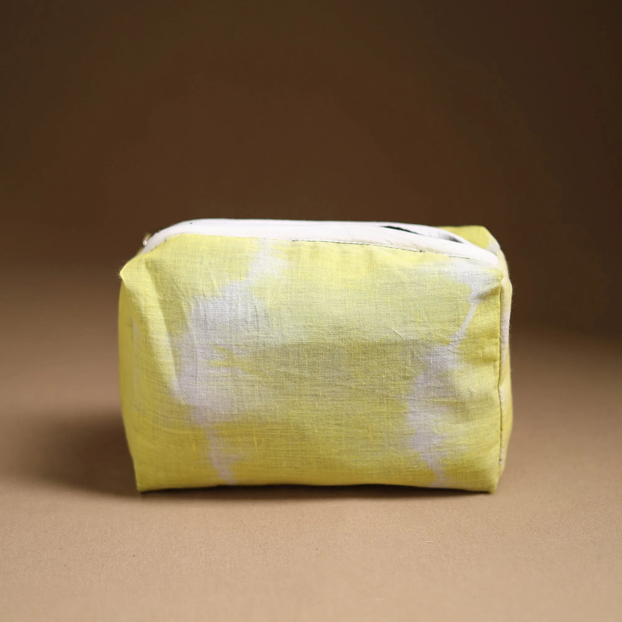 Yellow - Handmade Cotton Toiletry Pouch 09